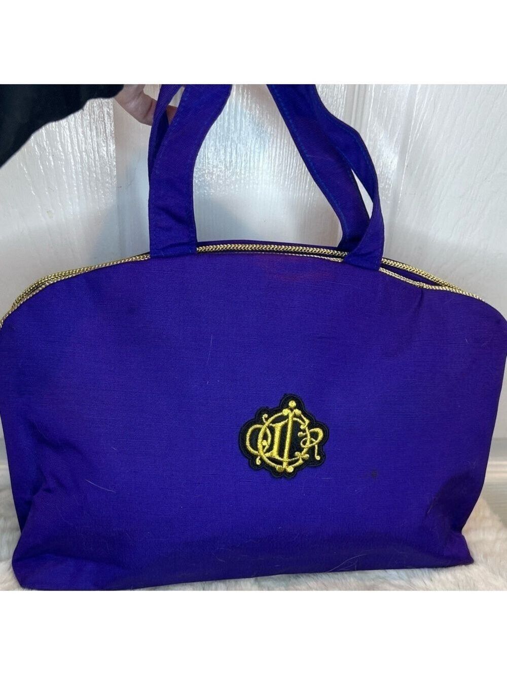 CHRISTIAN DIOR ELEGANT ROYAL PURPLE COSMETIC BAG